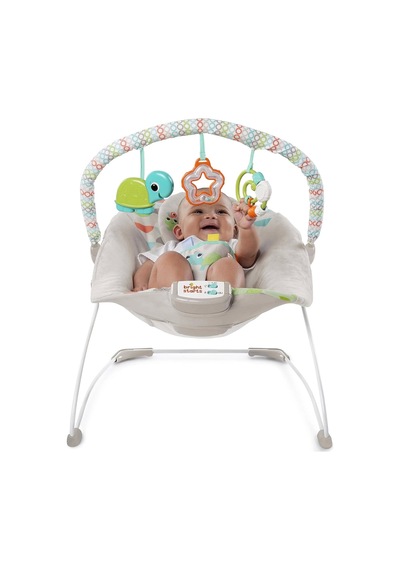 Bright Starts Ana Kucağı Yatıştırıcı Titreşimler Bebek Koltuğu, Çıkarılabilir Oyuncak Barı, 0-6 Ay, 9 Kg'a Kadar Mutlu Safari