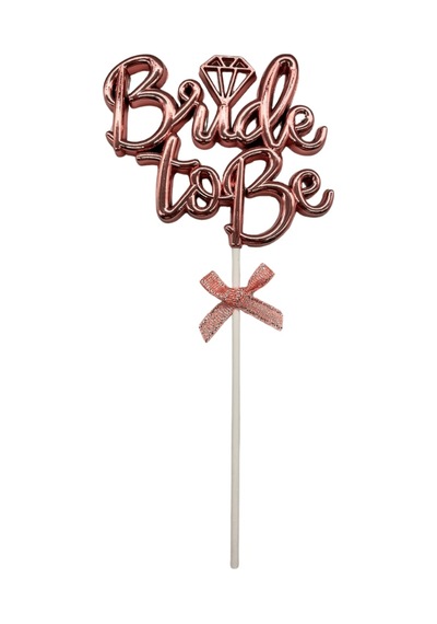 Pasta Üstü Bride To Be Krom Rose Gold 20 Cm