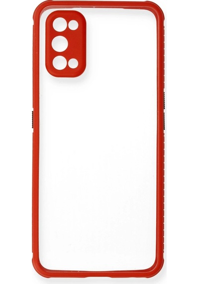 Newface Realme 7 Pro Kılıf Miami Şeffaf Silikon Lvsqvr - 90 - Kırmızı