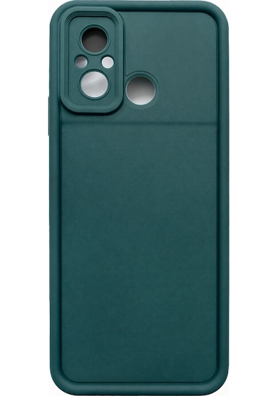 Mi Redmi 12c Ve Poco C55 Uyumlu Kamera Çıkıntılı Mat Silikon Telefon Kılıfı Yeşil