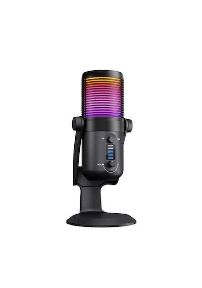 Diyez Siyah Rgb Ses Gösterge Mikrofon Oyuncu Mikrofonu Yayıncı Mi