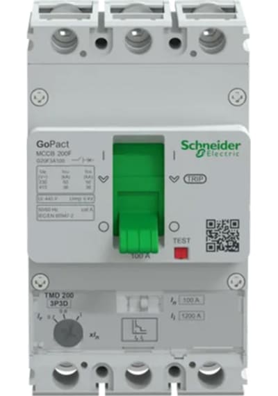 Schneider Electric Gopact Mccb G20F3A100 100A 36Ka Ayar Sahalı Şalter (200B, 3P3D)