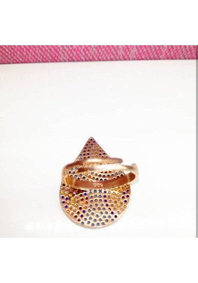Oriental Kuyumculuk Jewellery Nazar Boncuklu Damla Rose Gümüş Yüzük Rose