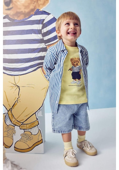 Defacto Regular Fıt Jean Şort Erkek Bebek H2895a526smnm39 Mavi-nm39