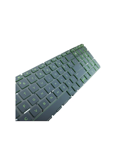 HP Uyumlu 15-au009nt X7H08EA, 15-aw003nt X5W84E Klavye Işıklı (Yeşil)