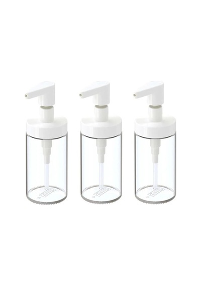 Buççin Online Mağaza 3 Lü Sıvı Sabunluk Cam 250ml Yükseklikx 17 Cm Cam Beyaz Çok Renkli