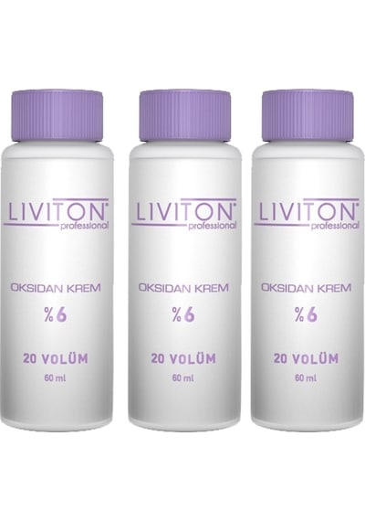Liviton 20 Volume %6 Oksidan Krem 3 x 60 ML