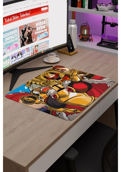 Shovel Knight Kaymaz Dikişli Kauçuk Oyuncu Mousepad V3 - 48x40 Xl Gaming Mouse Pad Fare Altlığı