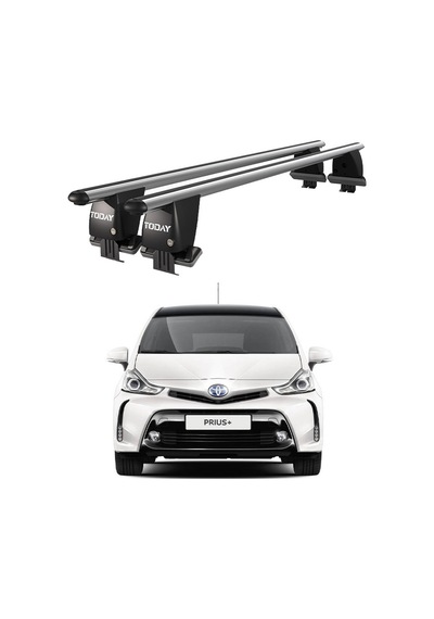 Royal Toyota Prius + 2012-2015 Uyumlu Gri Kilitli Ara Atkı Port Bagaj Tavan Barı