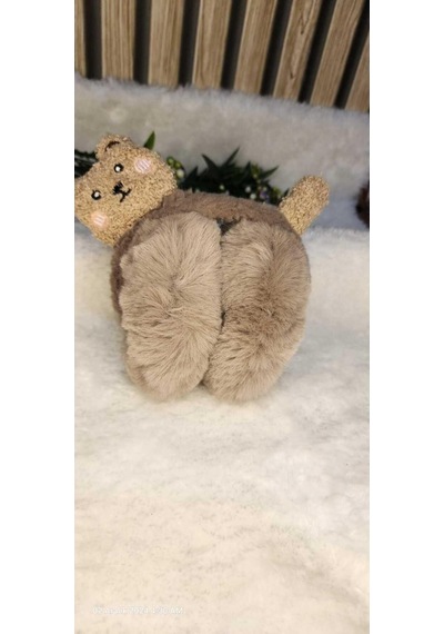 Peluş Kulaklık. Katlanabılır Kulaklık. Her Yaşa Uygun.-111 Kahverengi