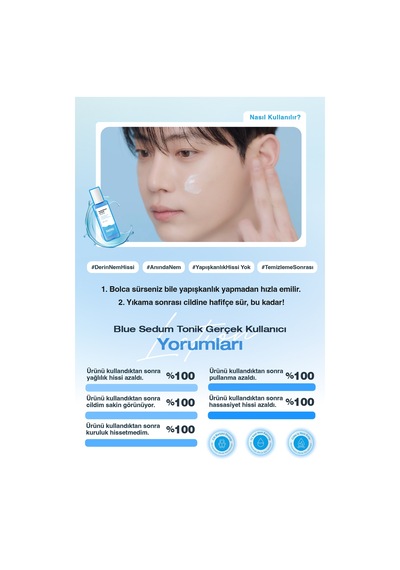 Yağ - Nem Dengesi Sağlayan Hyalüronik Asit İçerikli Nemlendirici Losyon Dashu Blue Sedum Lotion