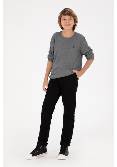 U.s. Polo Assn. Erkek Çocuk Gri Melanj Kazak /triko 50294188-vr086