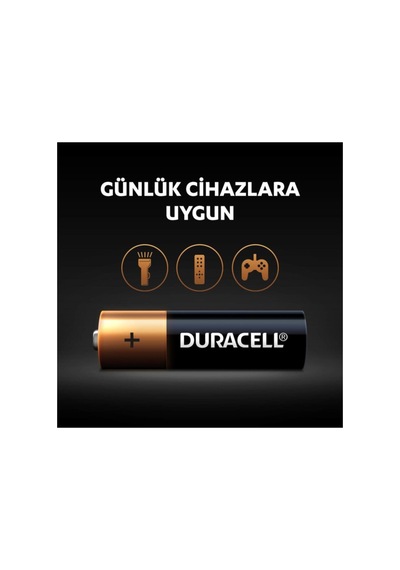 Kalem Pil - Alkalin Pil - 4 Lü Aa Duracel Pil - Belçika Malı Orjina Duracel Pil -