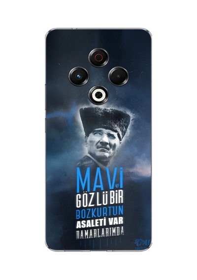 Tecno Spark 30 Uyumlu Atatürk Temalı Asalet Ve Bozkurt Baskılı Silikon Kılıf