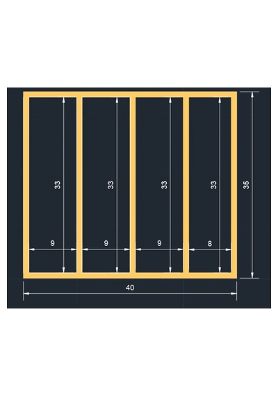 40x35 Cm Ahşap Kaşıklık Çekmece İçi Kepçe Maşa Ve Servis Gereçleri Düzenleyici Organizer Doğal Ahşap