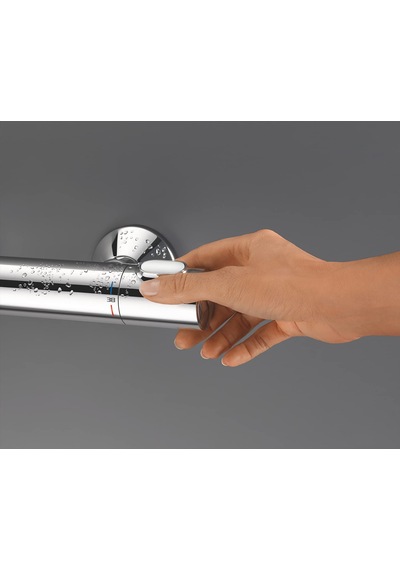Grohe Precision Flow Termostatik Duş Bataryası, Su Tasarruflu, Krom, 34840000 Altın