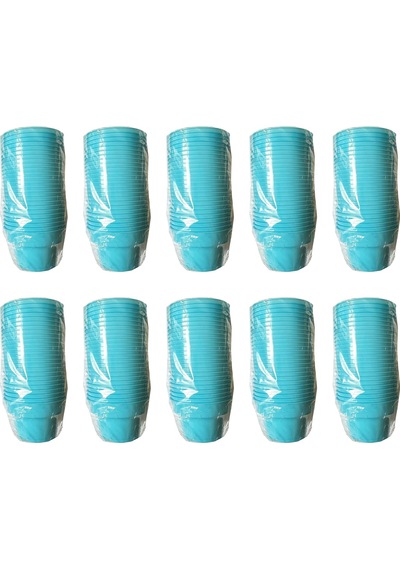 Omeyva Renkli Sert Mika Plastik Kristal Bardak - Turkuaz - 6 Oz / 180 Cc - 250 Adet