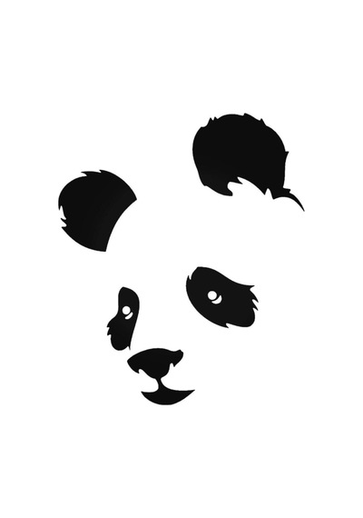 Panda Oto Motor Laptop Duvar Folyo Sticker 30 X 33 Cm