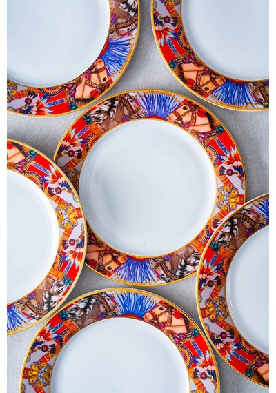 Acar Whisper 6 Parça Servis Tabağı - 27 Cm Renkli