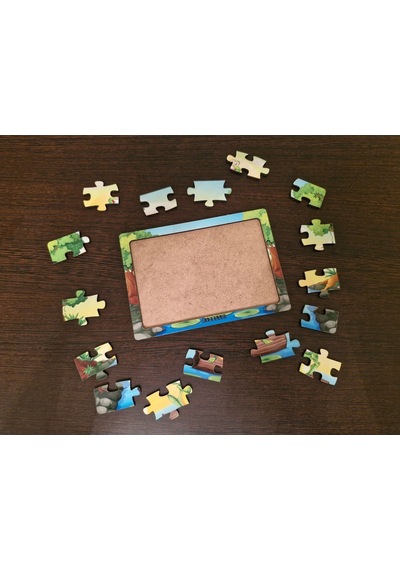 Kurbağa 16 Parça Eğitici Öğretici Ahşap Çocuk Puzzle Yapboz Bebek Çocuk Oyuncak