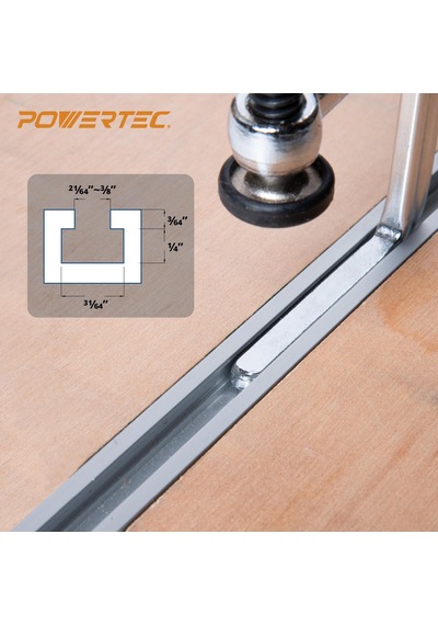 Powertec 71410 Mft Masa Ve Kılavuz Ray Sistemi İçin Hızlı Vidalı Kılavuz Ray Kelepçesi, 13,7 Cm Kapasite X 5,9 Cm Boğaz Derinliği - 2 Paket