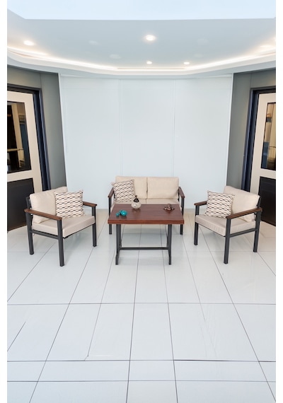 Neokas Balkon Mobilyası, 1 + 1 + 2 + M Metal Oturma Grubu, Balkon Seti, Kafe Koltuğu, Bekeleme Alanı Koltuğu,