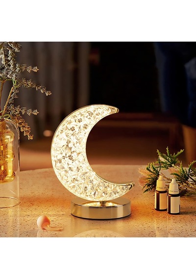 Dekoratif Şarj Edilebilir 3 Renk Kademeli Gece Lambası-ay