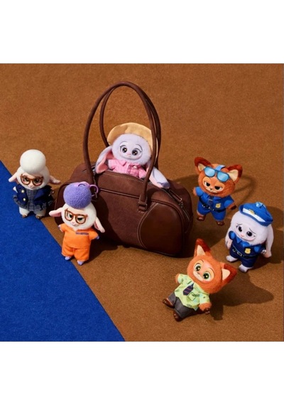 Zootopia Sürpriz Bebek Anahtarlık Çanta Süsü Charm Zotopia Hayvan Peluş Anahtarlık