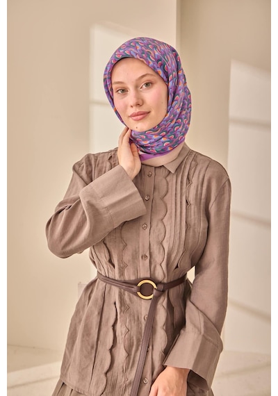 Silk Home Aura Eşarp 140006-14 Vizon, Petrol Yeşili, Mor, Mavi