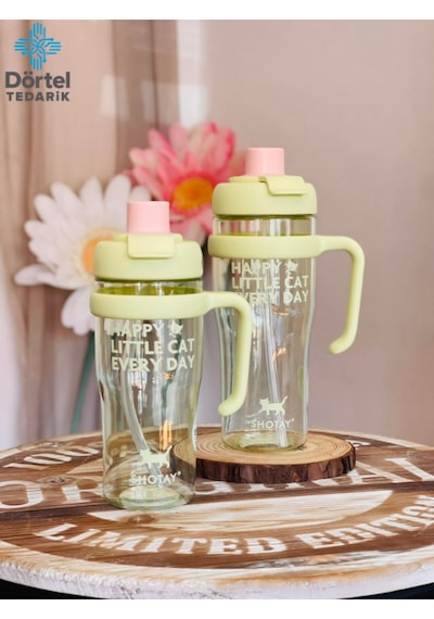 H2o Tritan Saplı Pipetli Matara 1250 Ml Yeşil