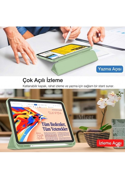 Apple İpad 11.nesil 2025 A16 / 10.nesil 2022 10,9 Inç Uyumlu Kılıf Kalem Tutuculu, Yumuşak Tpu Sırtlı, Üç Katlı Standlı Akıllı Kılıf Kapaklı Kılıf Apple İpad 11.nesil 2025 A16 / 10.nesil 2022 10,9 Inç Uyumlu Kılıf Kalem Tutuculu, Yumuşak Tpu Sırtlı, Üç Katlı Standlı Akıllı Kılıf Kapaklı Kılıf