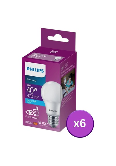 Tr Led 5-40w Ampul 6500k Beyaz Işık 6lı Genel