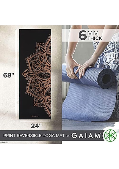 Yoga Mat - Premium 6mm Print Reversible Extra Thick Non Slip Exercise & Fitness Mat For All Types Of Yoga, Pilates & Flo Genel Yoga Mat - Premium 6mm Print Reversible Extra Thick Non Slip Exercise & Fitness Mat For All Types Of Yoga, Pilates & Flo Genel