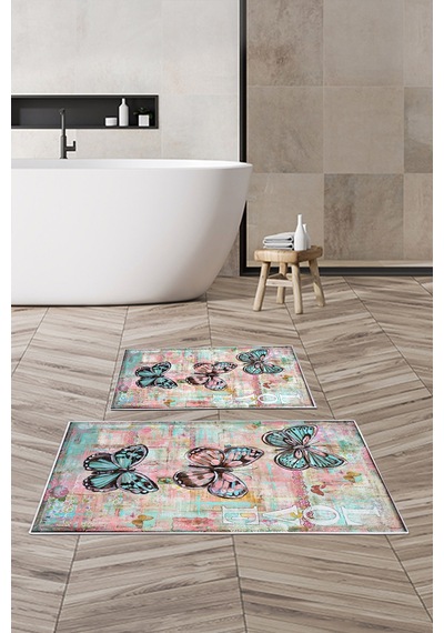 Alanur Trend Kaymaz Taban Dijital Banyo Takımı Kt417 Turkuaz