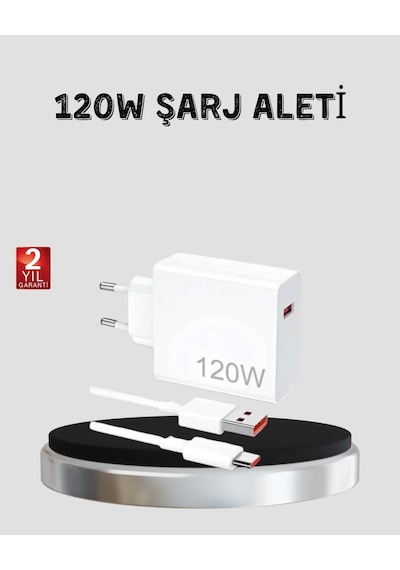 120w Hızlı Şarj Başlığı Ultra Güçlü Type-c Adaptör Kablo Dahil Diğer