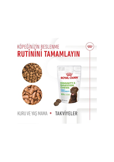 Royal Canin Immunity&digestion Chews Bağışıklık Ve Sindirim Sistemini Destekleyen Tamamlayıcı Ödül Maması 100 G