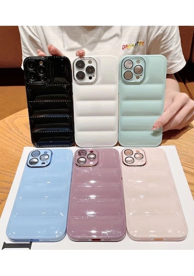Apple Uyumlu iPhone Akfa 15 Pro Puffy Serisi Kamera Korumalı Silikon Telefon Kılıfı Su Yeşili