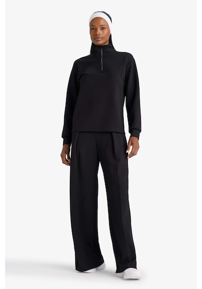 Defacto Wide Leg Geniş Paça Standart Boy Modal Eşofman Alt F8429ax26spbk81 Siyah-bk81