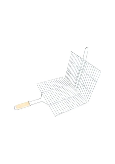 Jenerik Ahşap Saplı Mangal Izgarası Galvanizli Paslanmaz Kafes Demir 25 X 40 Cm