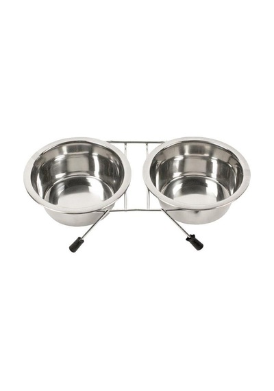 Nunbell Duo Ayaklı 2'li Çelik Mama Kabı 21 Cm 1000 Ml
