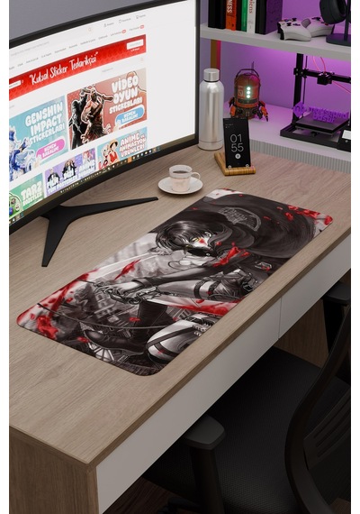 Levi Ackerman Anime V3 - 70x30 Xl Gaming Kauçuk Kaymaz Taban Mouse Pad Fare Altlığı