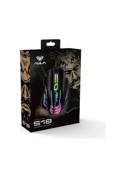 Aula S18 6400dpı Rgb 7 Programlanabilir Tuş 1000hz Gaming Oyuncu Mouse Diğer