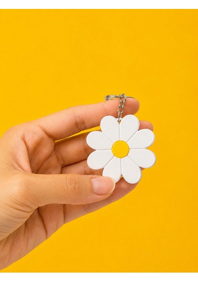 10 Lu Papatya Anahtarlık Seti 3d Baskı Estetik Daisy Anahtarlık Çanta Süsü & Hediyelik Dekoratif Anahtarlık