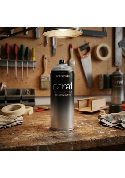 Motip Carat Ral 9006 Sprey Boya 400ml - Yarı Mat Sedefli Gri Çok Renkli