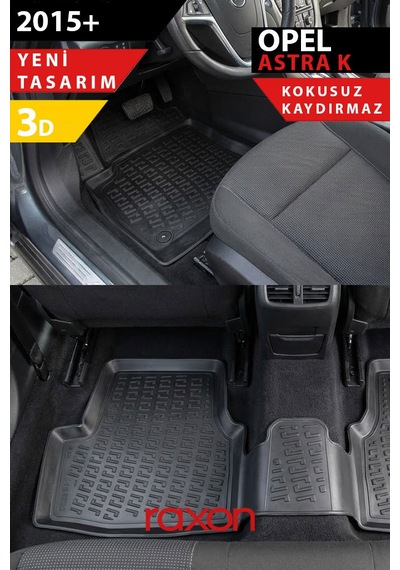 Opel Astra K 2015+ 3d Havuzlu Paspas Tam Uyumlu Su Geçirmez, Kaymaz