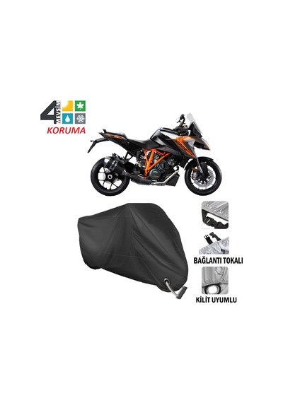 Ktm 1290 Super Duke Gt Motosiklet Brandası ( Kilit Uyumlu - Siyah