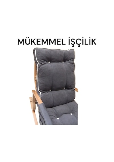 Yaren Home Dizayn Sallanan Sandalye, Dinlenme Koltuğu,tv Sandalyesi,baba Sandalyesi,dede Koltuğu Antrasit Krem Antrasit - Krem