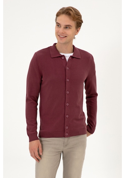 U.s. Polo Assn. Erkek Plum Hırka Triko 50313690-vr177 New Plum