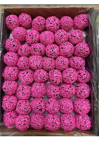 Pembe Çikolata Kaplı Truf Topları 500 Gr