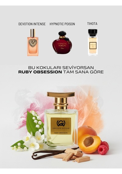 Ruby Obsession Kadın Parfüm Sexy Kayısı, Hindistan Cevizi, Yasemin, Vanilya, Misk Meyveli